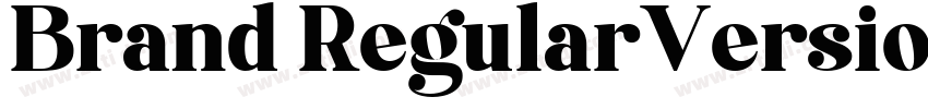 Brand RegularVersion字体转换